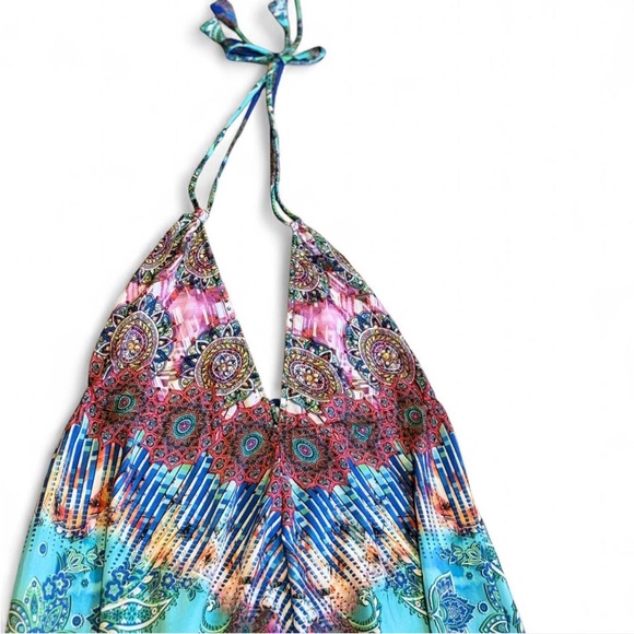 India Boutique Blue and Pink Backless Dress - Picture 5 of 6